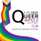 Das Bild zeigt die Aufschrift Queerimpuls mit dem Datum 1.11.2025. Von links oben schlängelt sich eine Regenbogenfahne